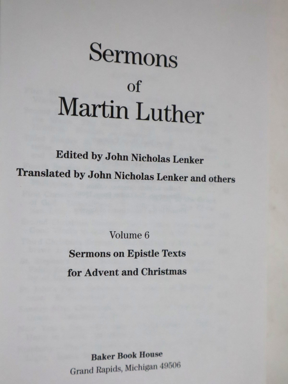 Sermons of Martin Luther (8 Volume Set Lot Complete) HC – Baker Book