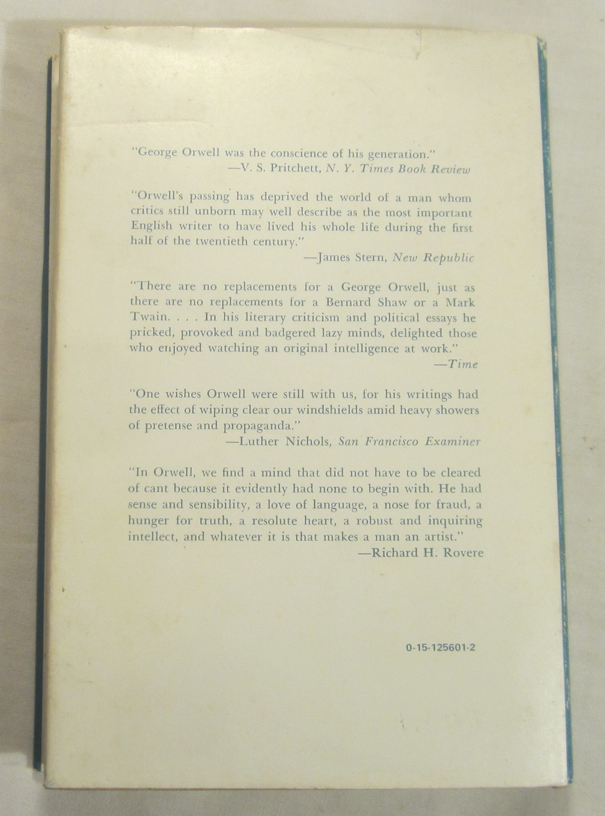 GEORGE ORWELL — Dickens, Dali & Others — Harcourt Brace Jovanovich, HC/DJ