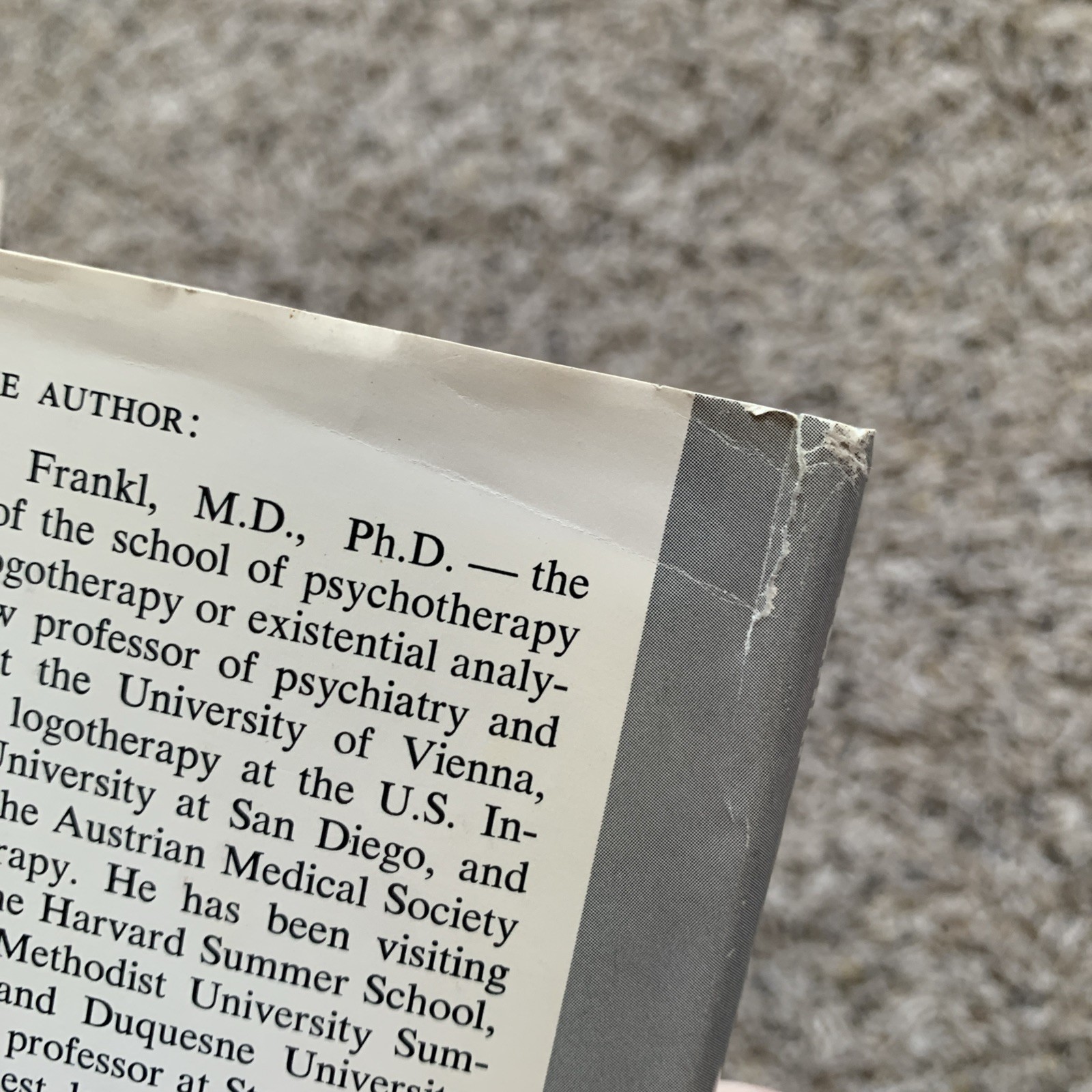 Man’s Search for Meaning Viktor E. Frankl 1962 Revised Enlarged Hardcover Book