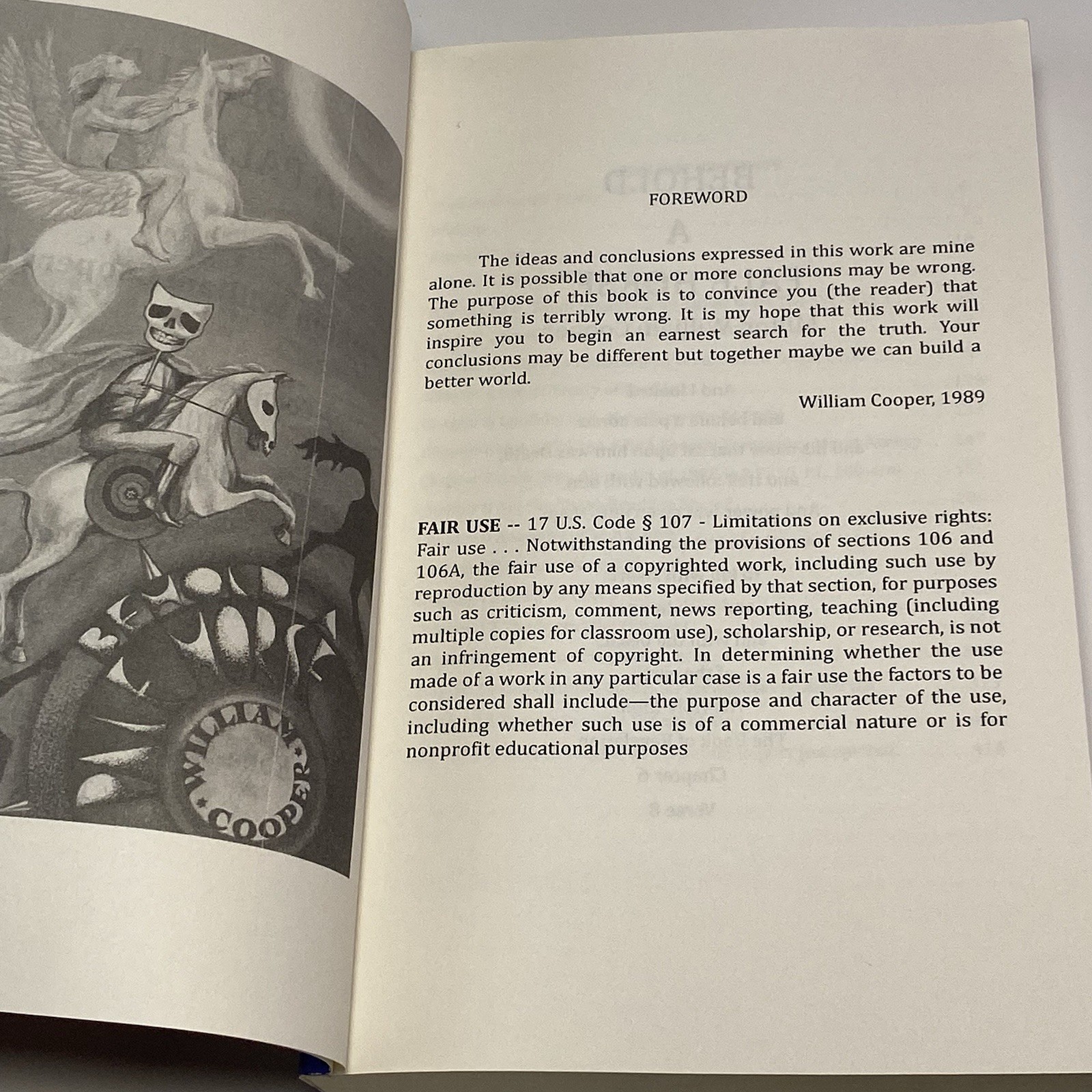 Behold! a Pale Horse by Milton Cooper (Trade Paperback) Re-Composed Printing