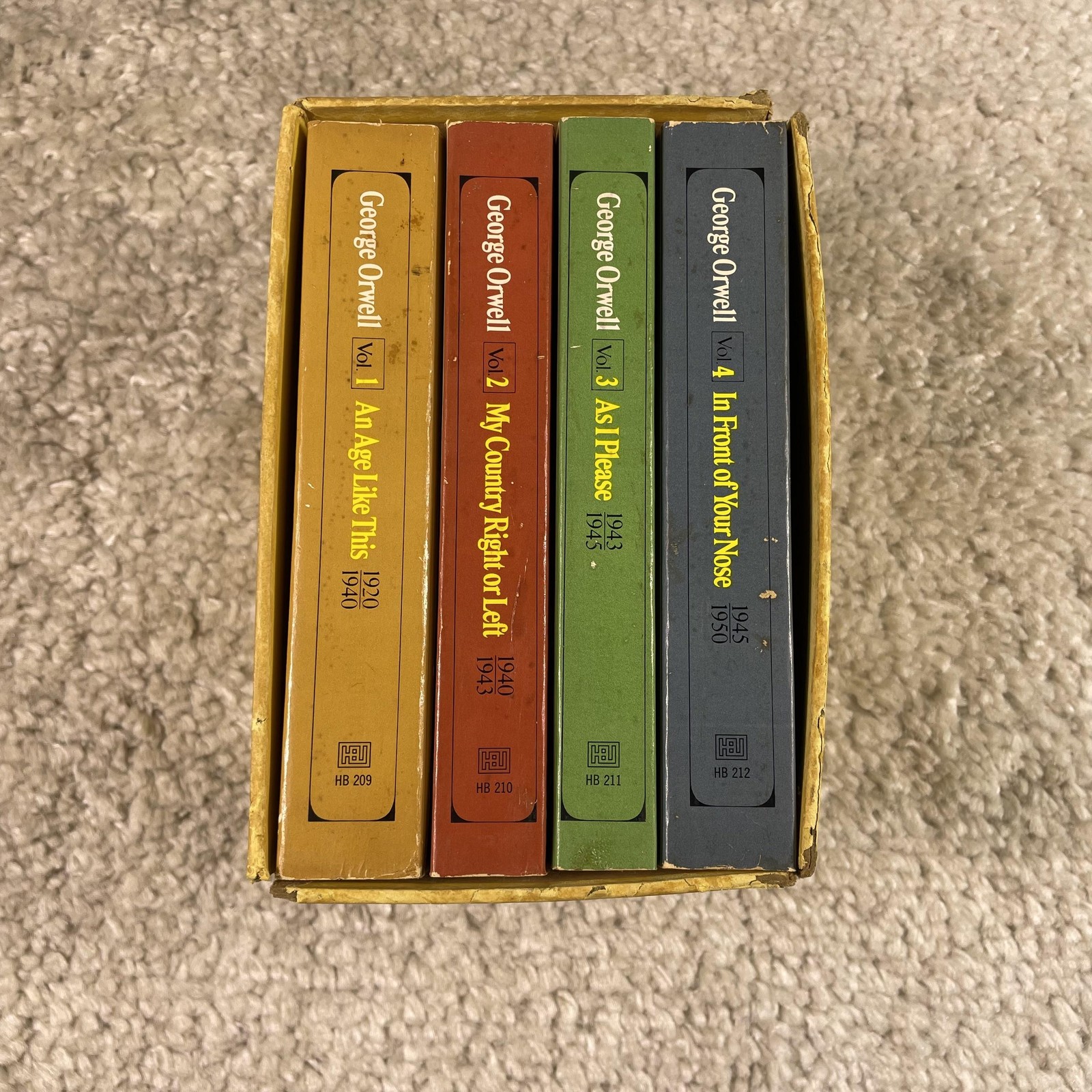 Vintage George Orwell Collected Essays Journalism Letters 4 PB Box Set Harvest
