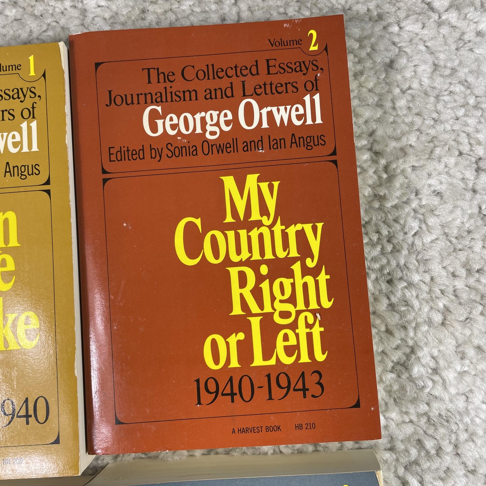 Vintage George Orwell Collected Essays Journalism Letters 4 PB Box Set Harvest